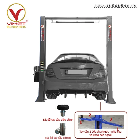 Cầu nâng 2 trụ cáp trên VIMET TLG40121