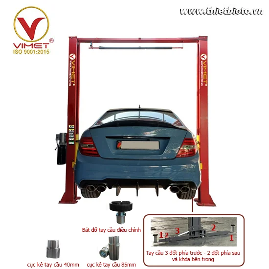 Cầu nâng 2 trụ cáp trên VIMET TLR40122
