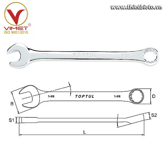 Cờ lê vòng miệng hệ inch TOPTUL ACAB2828