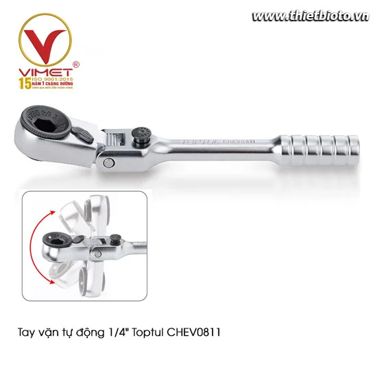 Tay vặn tự động 1/4" Toptul CHEV0811