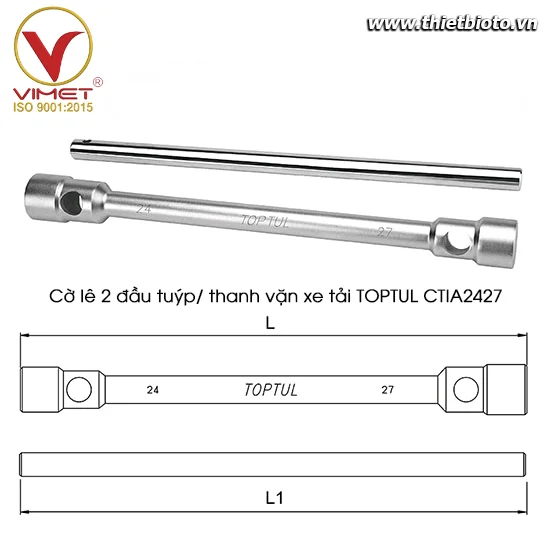 Cờ lê 2 đầu tuýp/ thanh vặn xe tải TOPTUL CTIA2427