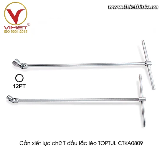 Cần xiết lực chữ T đầu tuýp lắc léo TOPTUL CTKA0809