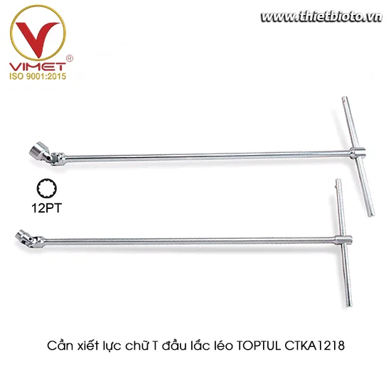 Cần xiết lực chữ T đầu tuýp lắc léo TOPTUL CTKA1218