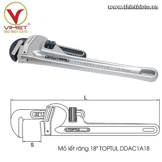 Mỏ lết răng 18" TOPTUL DDAC1A18