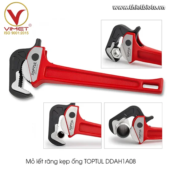 Mỏ lết răng kẹp ống TOPTUL DDAH1A08