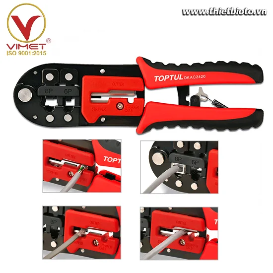 Kềm Bấm Đầu Dây Cos TOPTUL DKAC2420