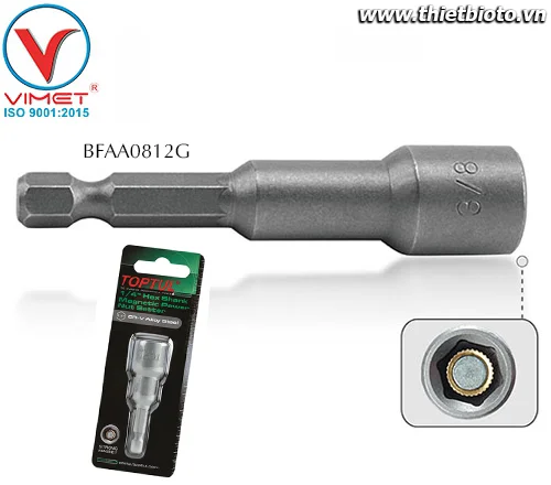 Đầu bắn vít tôn 1/4" Toptul BFAA0812G