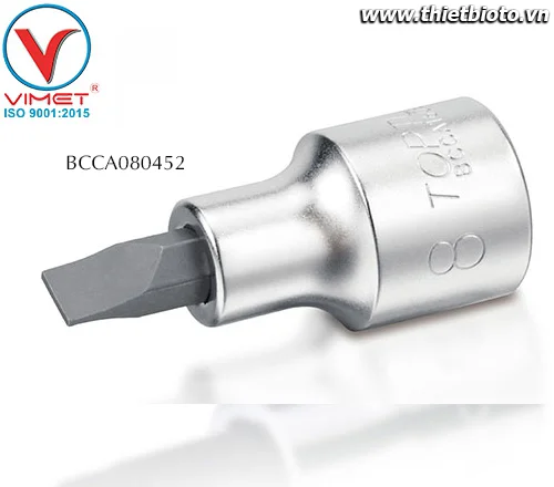Đầu tuýp mũi vít dẹt 1/4" Toptul BCCA080452