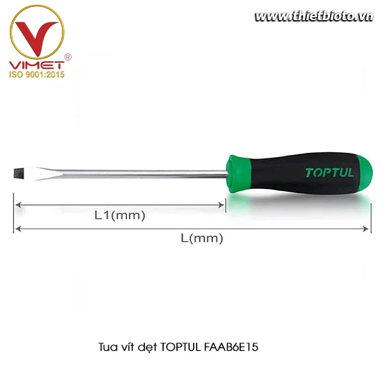 Tua vít dẹt TOPTUL FAAB6E15