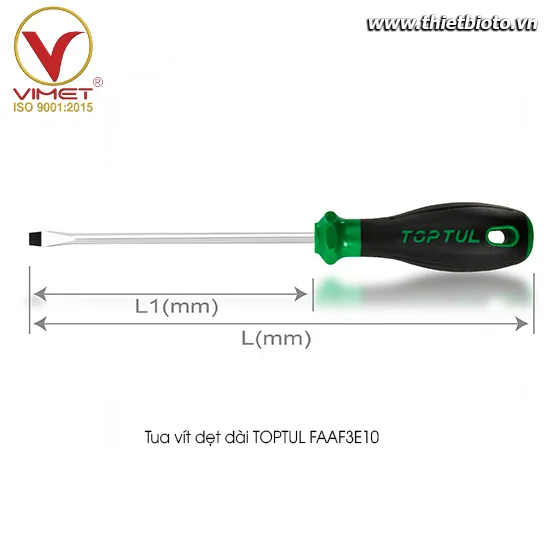 Tua vít dẹt dài TOPTUL FAAF3E10