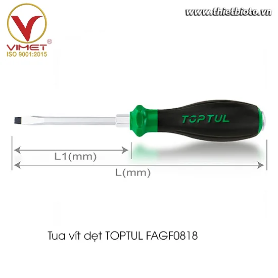 Tua vít dẹt TOPTUL FAGF0818