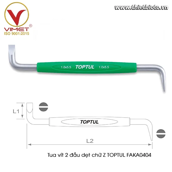 Tua vít 2 đầu dẹt chữ Z  TOPTUL FAKA0404