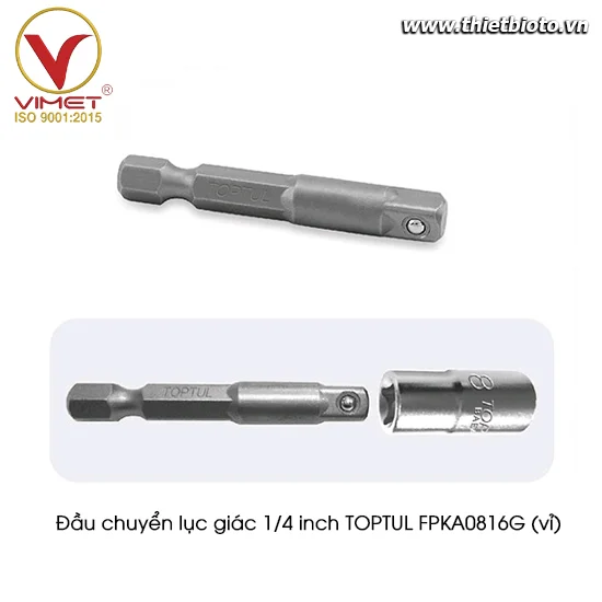Đầu chuyển lục giác 1/4 inch TOPTUL FPKA0816G (vỉ)