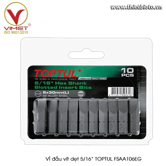 Vỉ đầu vít dẹt 5/16" TOPTUL FSAA106EG