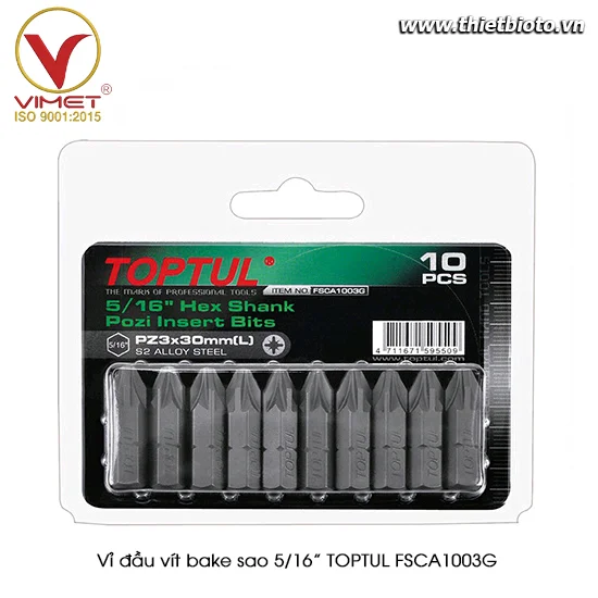 Vỉ đầu vít bake sao 5/16" TOPTUL FSCA1003G