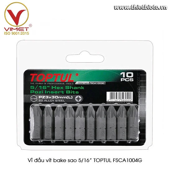 Vỉ đầu vít bake sao 5/16" TOPTUL FSCA1004G