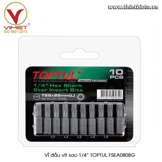 Vỉ đầu vít sao 1/4” TOPTUL FSEA0808G
