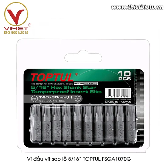 Vỉ đầu vít sao lỗ 5/16" TOPTUL FSGA1070G