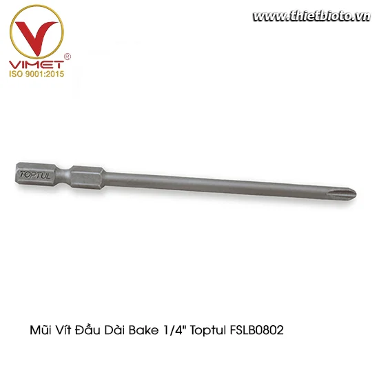 Mũi vít đầu dài bake 1/4" Toptul FSLB0802