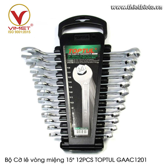 Bộ cờ lê vòng miệng 15° 12PCS TOPTUL GAAC1201