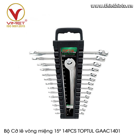 Bộ Cờ lê vòng miệng 15° 14PCS TOPTUL GAAC1401