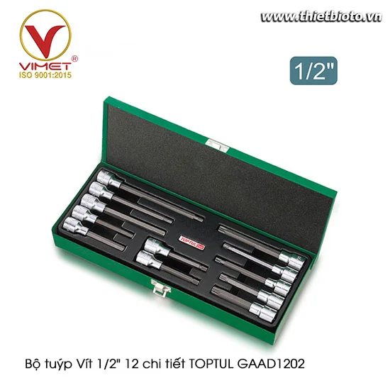 Bộ tuýp Vít 1/2" 12 chi tiết TOPTUL GAAD1202