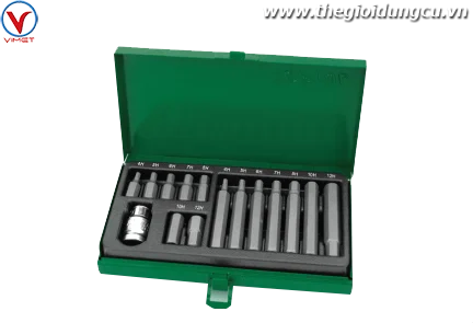 Bộ đầu mũi vít lục giác 1/2" 15 chi tiết Toptul GAAD1508