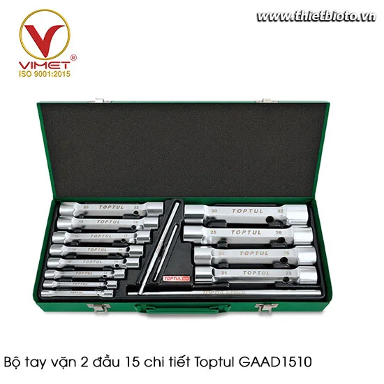 Bộ tay vặn 2 đầu 15 chi tiết Toptul GAAD1510