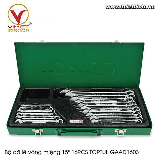 Bộ cờ lê vòng miệng 15° 16PCS TOPTUL GAAD1603