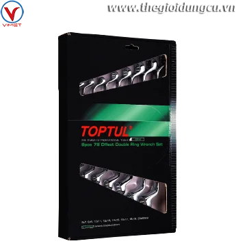 Bộ Cờ lê 2 đầu vòng 75 độ TOPTUL GAAE0813