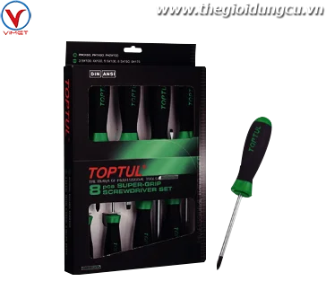 Bộ tua vít chống trượt 8 chi tiết Toptul GAAE0807