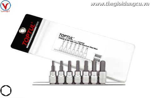 Bộ tuýp đầu vít 3/8" 7pcs Toptul GAAG0702