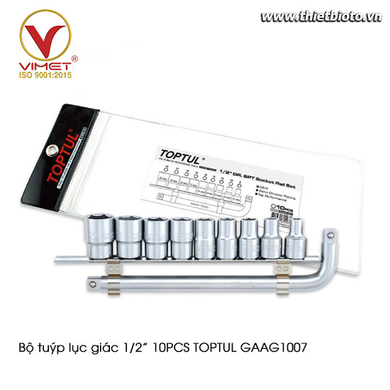 Bộ tuýp lục giác 1/2” 10PCS TOPTUL GAAG1007