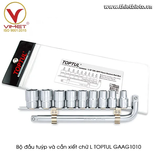 Bộ đầu tuýp và cần xiết chữ L TOPTUL GAAG1010