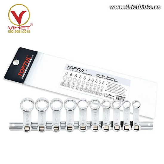 Bộ cờ lê cần xiết lực 3/8" TOPTUL 10pcs GAAG1011