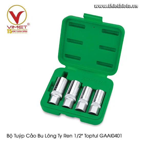Bộ tuýp Tuýp cảo bu lông ty ren 1/2" 4 món