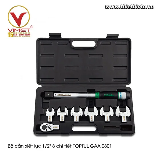 Bộ cần xiết lực 1/2" 8 chi tiết TOPTUL GAAI0801