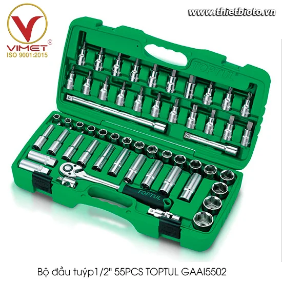 Bộ đầu tuýp1/2" 55PCS TOPTUL GAAI5502