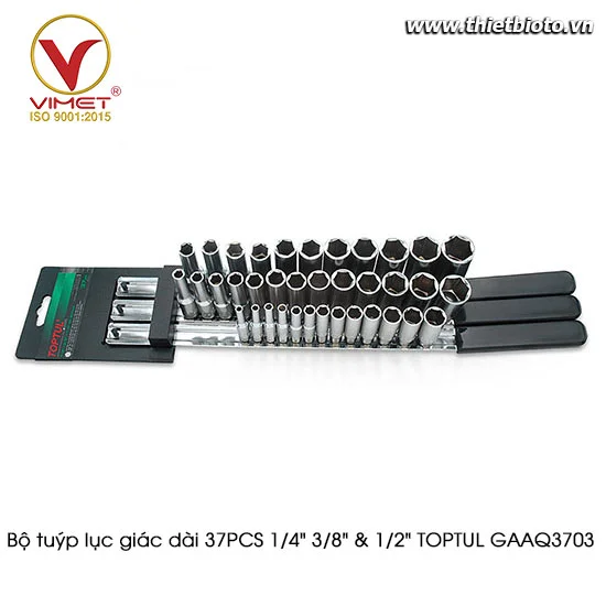 Bộ tuýp lục giác dài 37PCS 1/4" 3/8" & 1/2" TOPTUL GAAQ3703