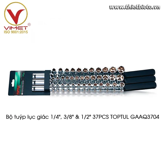 Bộ tuýp lục giác 1/4", 3/8" & 1/2" 37PCS TOPTUL GAAQ3704