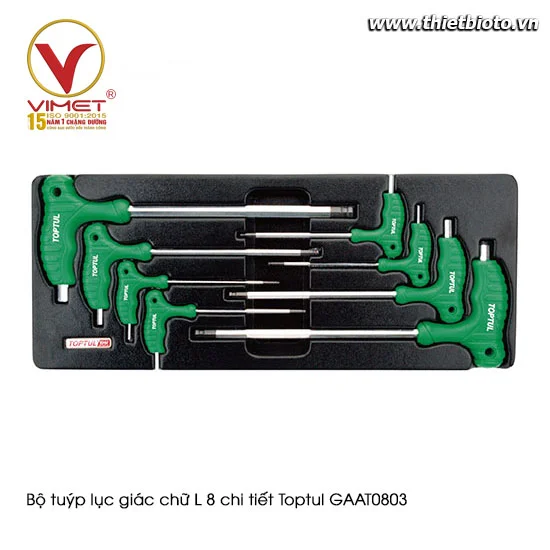 Bộ tuýp lục giác chữ L 8 chi tiết Toptul GAAT0803