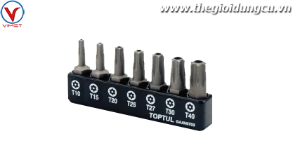 Bộ vít sao lỗ 1/4" 7pcs Toptul GAAV0703