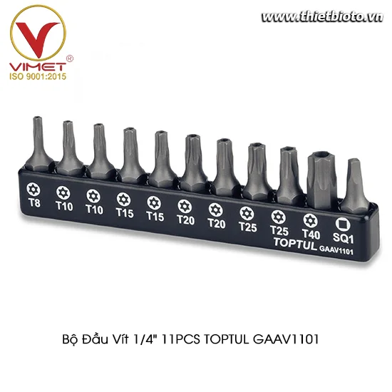 Bộ đầu vít 1/4" 11PCS TOPTUL GAAV1101