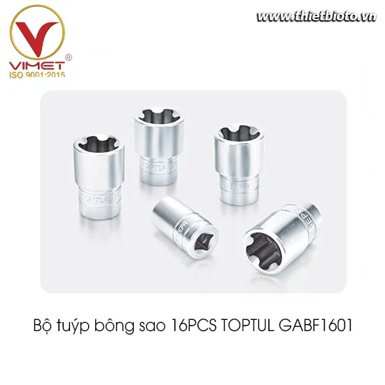 Bộ tuýp bông sao 16PCS TOPTUL GABF1601