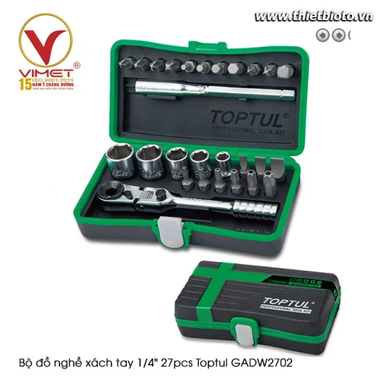 Bộ đồ nghề xách tay 1/4" 27pcs Toptul GADW2702