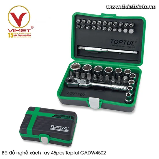 Bộ đồ nghề xách tay 45pcs Toptul GADW4502