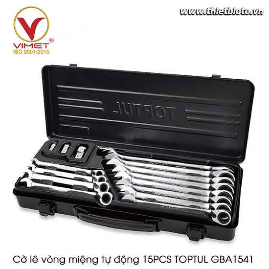 Cờ lê vòng miệng tự động 15PCS TOPTUL GBA1541