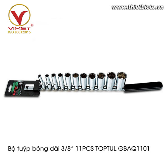 Bộ tuýp bông dài 3/8” 11PCS TOPTUL GBAQ1101