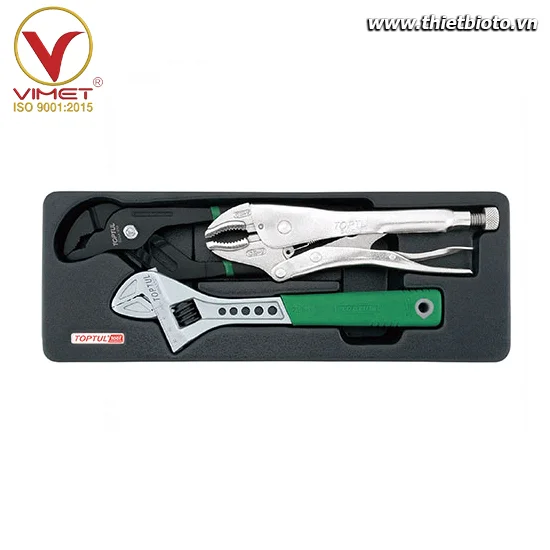 Bộ kềm, mỏ lết có điều chỉnh 10" TOPTUL GBAT0301