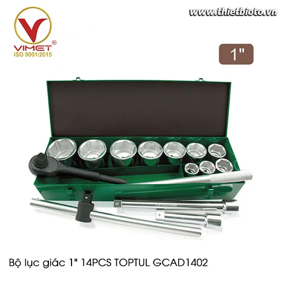 Bộ lục giác 1" 14PCS TOPTUL GCAD1402